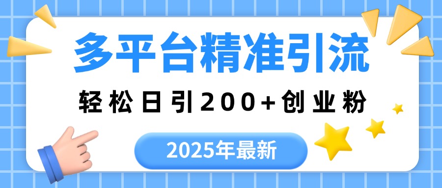 2025年最新多平台精准引流，轻松日引200+-码豆资源站