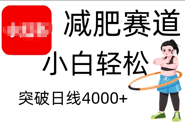 小红书减肥赛道，小白轻松日利润4000+-码豆资源站