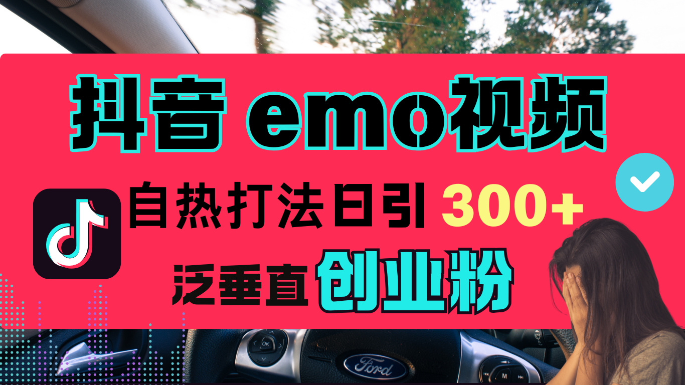 抖音“EMO视频”自热流打法，日引300+泛垂直创业粉-码豆资源站