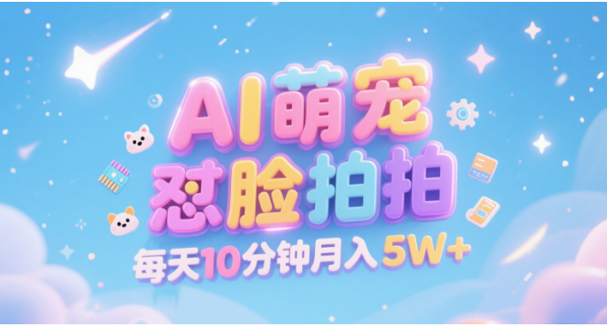 AI萌宠怼脸拍 萌宠赛道 精准高客单 每天十分钟 附提示词文案库 代替做素材 卖提示词 卖虚拟资料 卖宠物产品 做宠物私人定制产品 带徒弟 带陪跑 卖课 创作者分成 月入5W+-码豆资源站