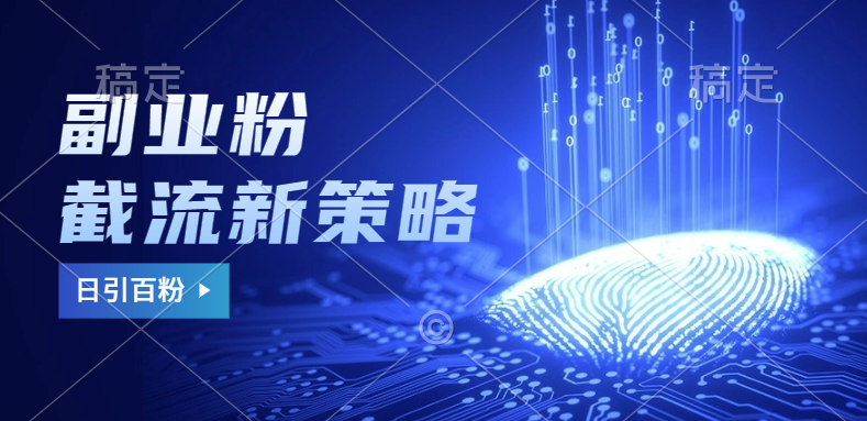 副业粉截流玩法与更新，不废号， 不封号。日引100+-码豆资源站