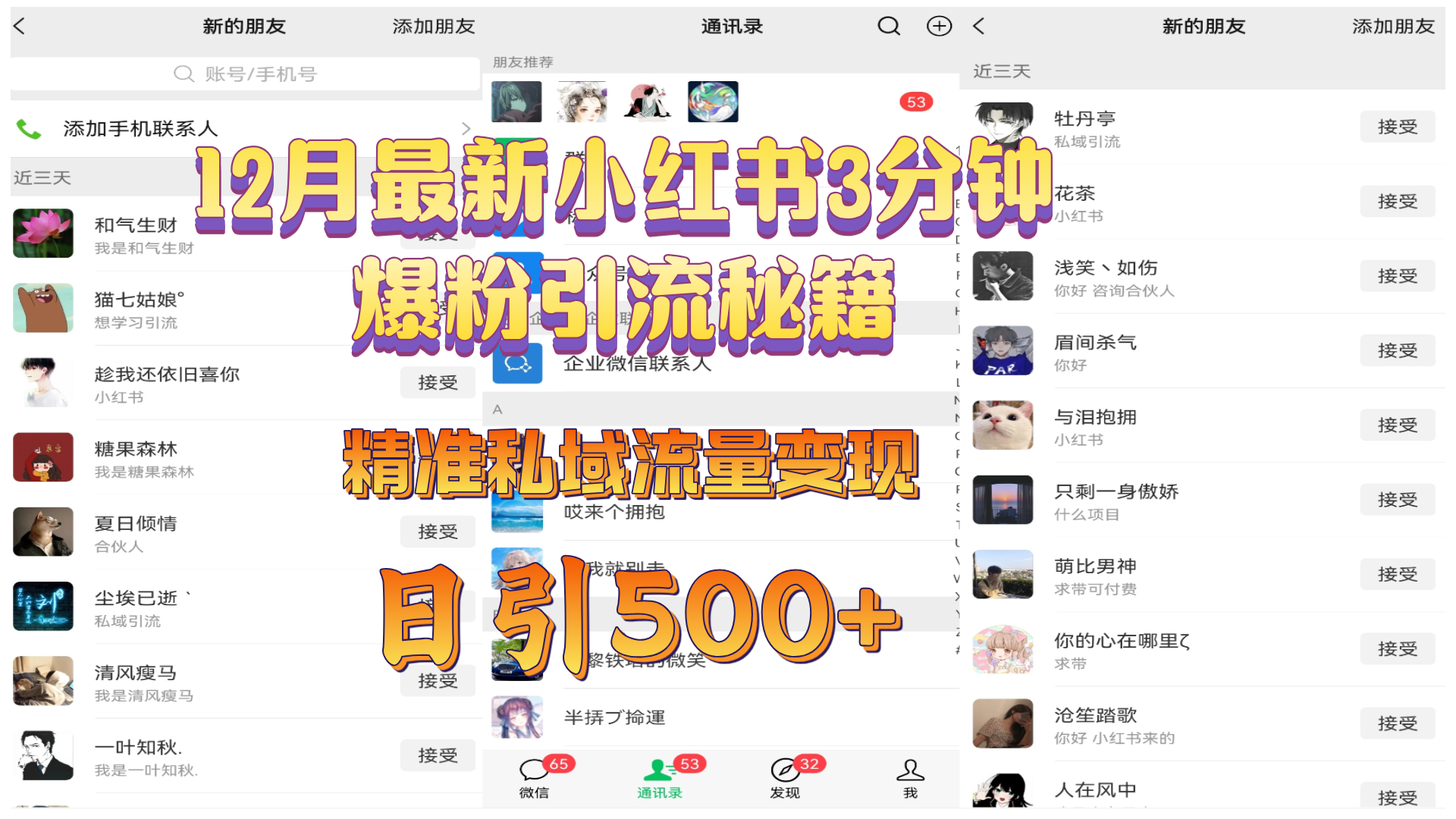 12月最新小红书3分钟爆粉引流秘籍，精准私域流量变现 日引500+-码豆资源站