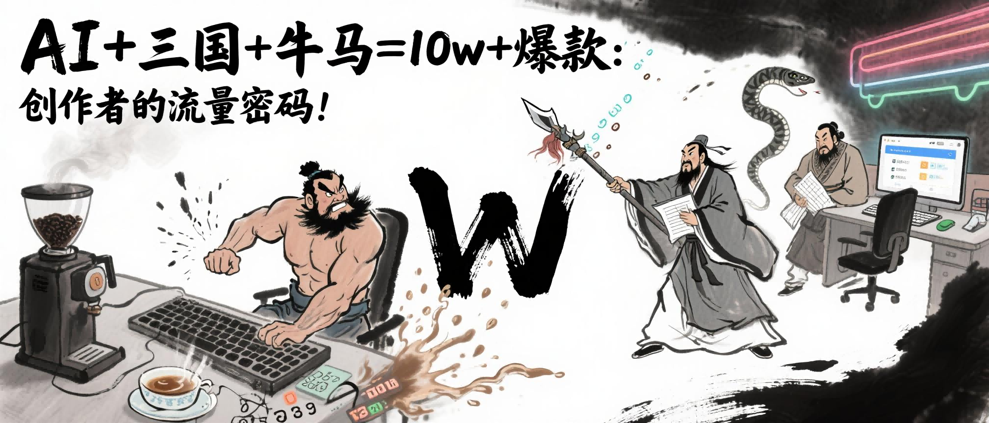 AI+三国+牛马=10w+爆款：创作者的流量密码！-码豆资源站