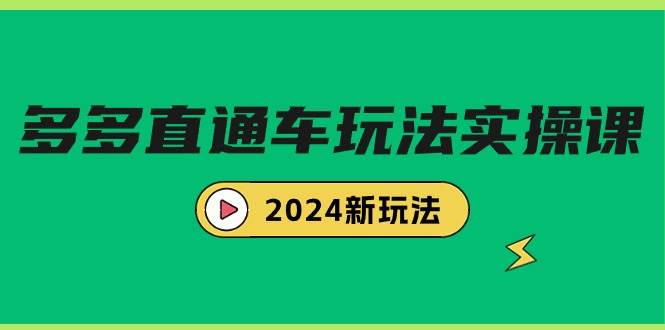 多多直通车玩法实战课，2024新玩法（7节课）-码豆资源站
