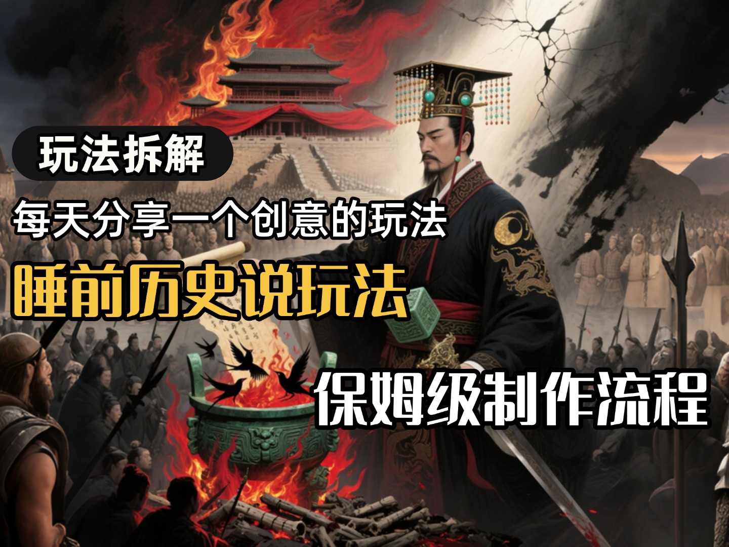 13条作品涨粉24.5万,全流程拆解睡前历史说,保姆级教程-码豆资源站