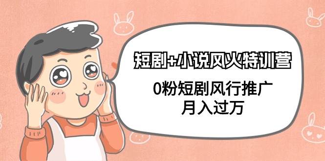 短剧+小说风火特训营，0粉短剧风行推广，月入过万（102节课）-码豆资源站