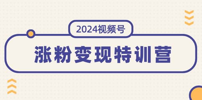 2024视频号-涨粉变现特训营:一站式打造稳定视频号涨粉变现模式(10节)-码豆资源站