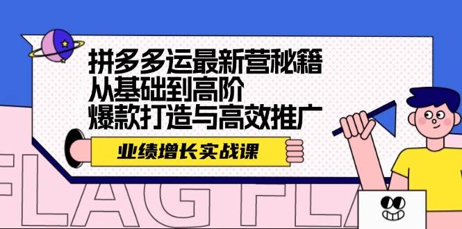 拼多多运最新营秘籍：业绩 增长实战课，从基础到高阶，爆款打造与高效推广-码豆资源站