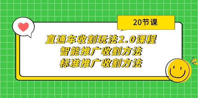 直通车收割玩法2.0课程：智能推广收割方法+标准推广收割方法（20节课）-码豆资源站