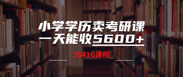 小学学历卖考研课程，一天收5600（附3580G考研合集）-码豆资源站