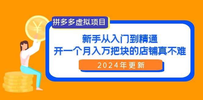 拼多多虚拟项目：入门到精通，开一个月入万把块的店铺 真不难（24年更新）-码豆资源站