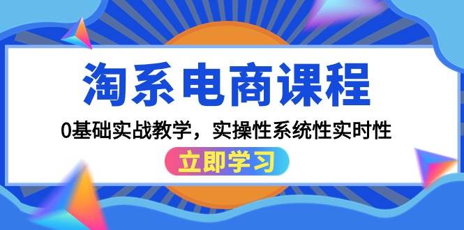 淘系电商课程，0基础实战教学，实操性系统性实时性（15节课）-码豆资源站