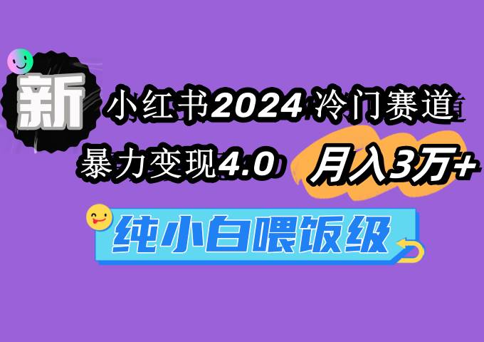 小红书2024冷门赛道 月入3万+ 暴力变现4.0 纯小白喂饭级-码豆资源站