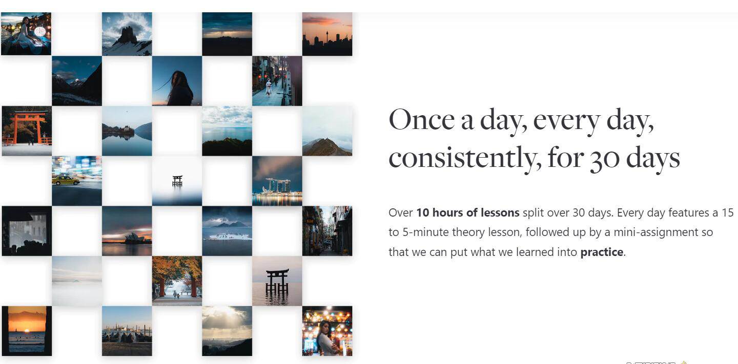 网红摄影师Pat Kay – 30天摄影基础知识加速器教程-30节课-中英字幕-码豆资源站