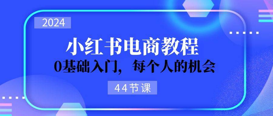 2024从0-1学习小红书电商，0基础入门，每个人的机会（44节）-码豆资源站